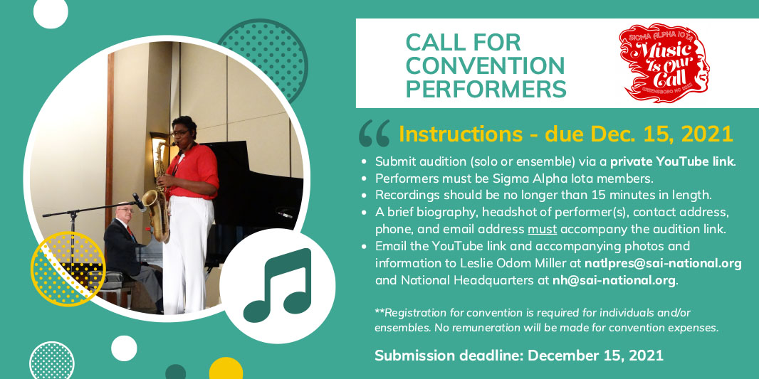 Call for Convention Peformers banner